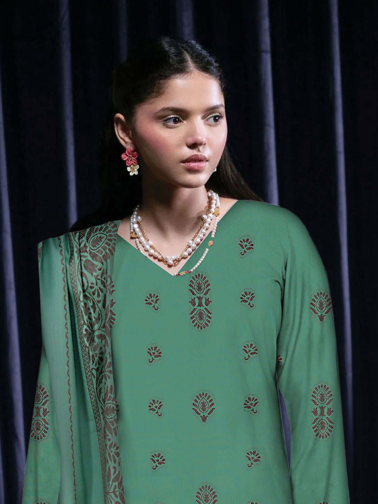 Dyed | Dhanak Jacquard - Moss Green