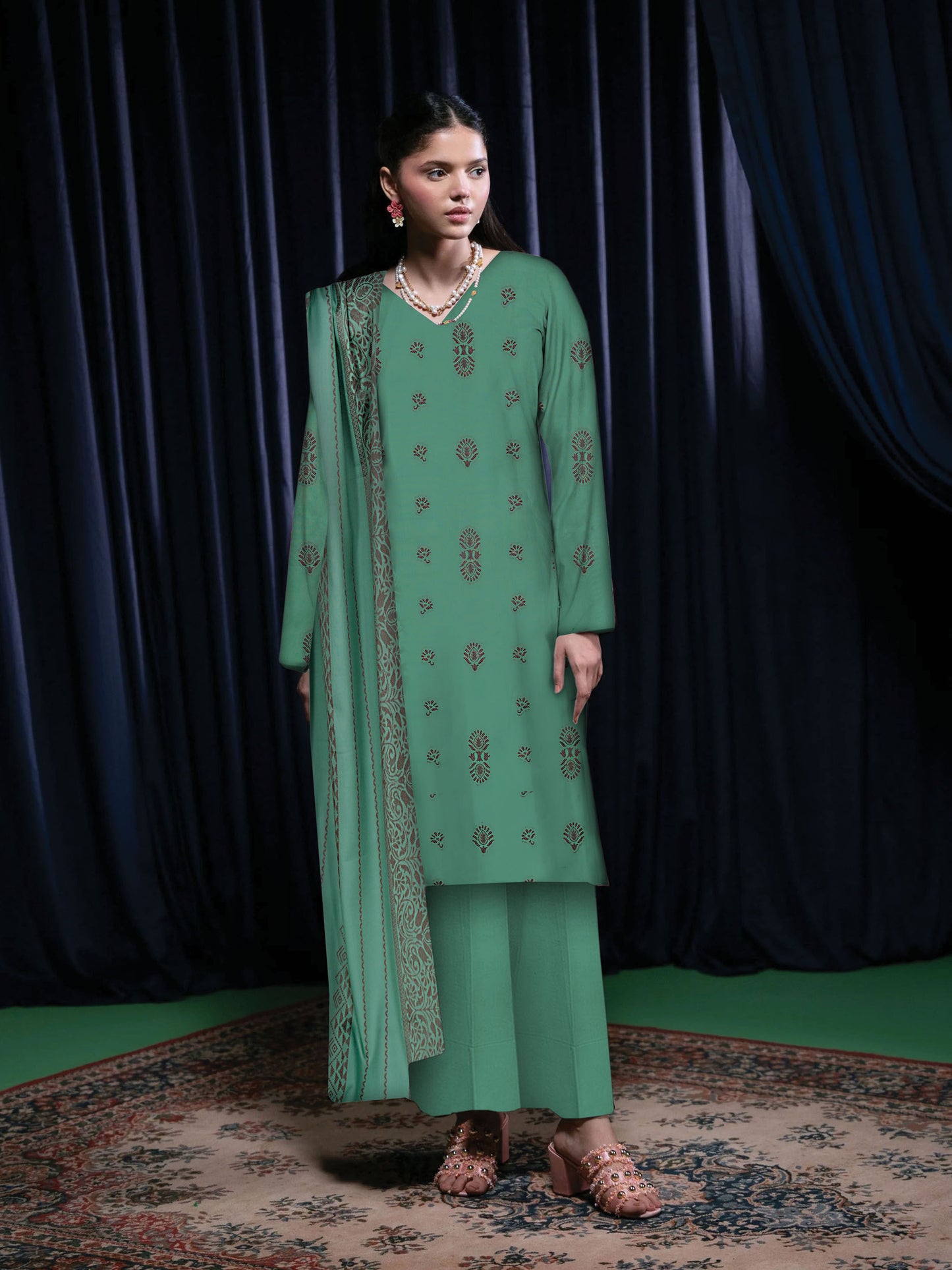 Dyed | Dhanak Jacquard - Moss Green