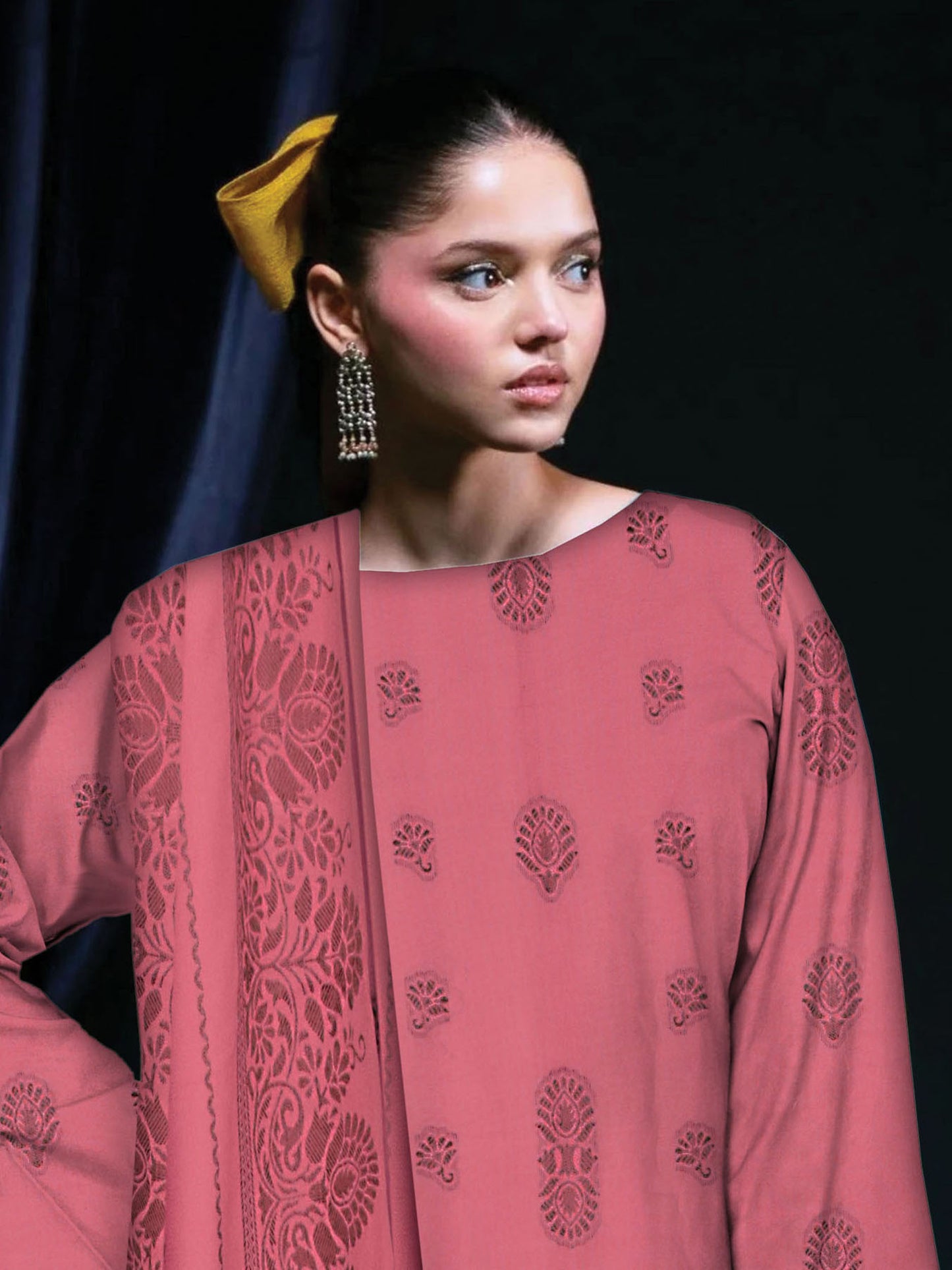 Dyed | Dhanak Jacquard - Dusky Rose