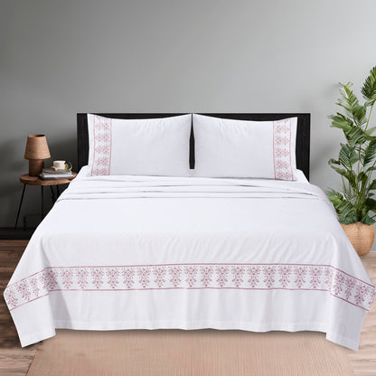 Rustic Glow - Embroidered Bedding Set