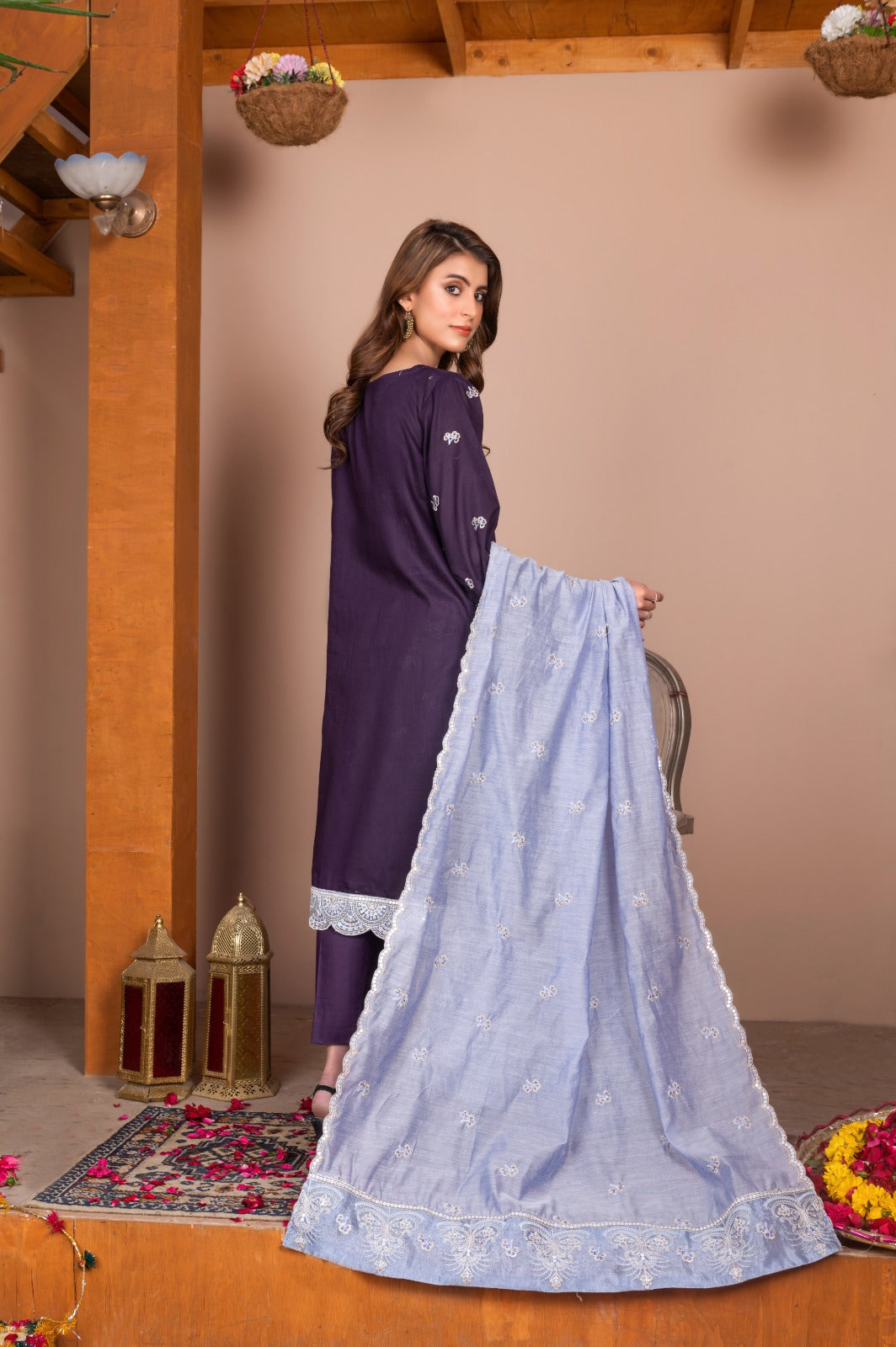 Embroidered | Lawn - Deep Amethyst