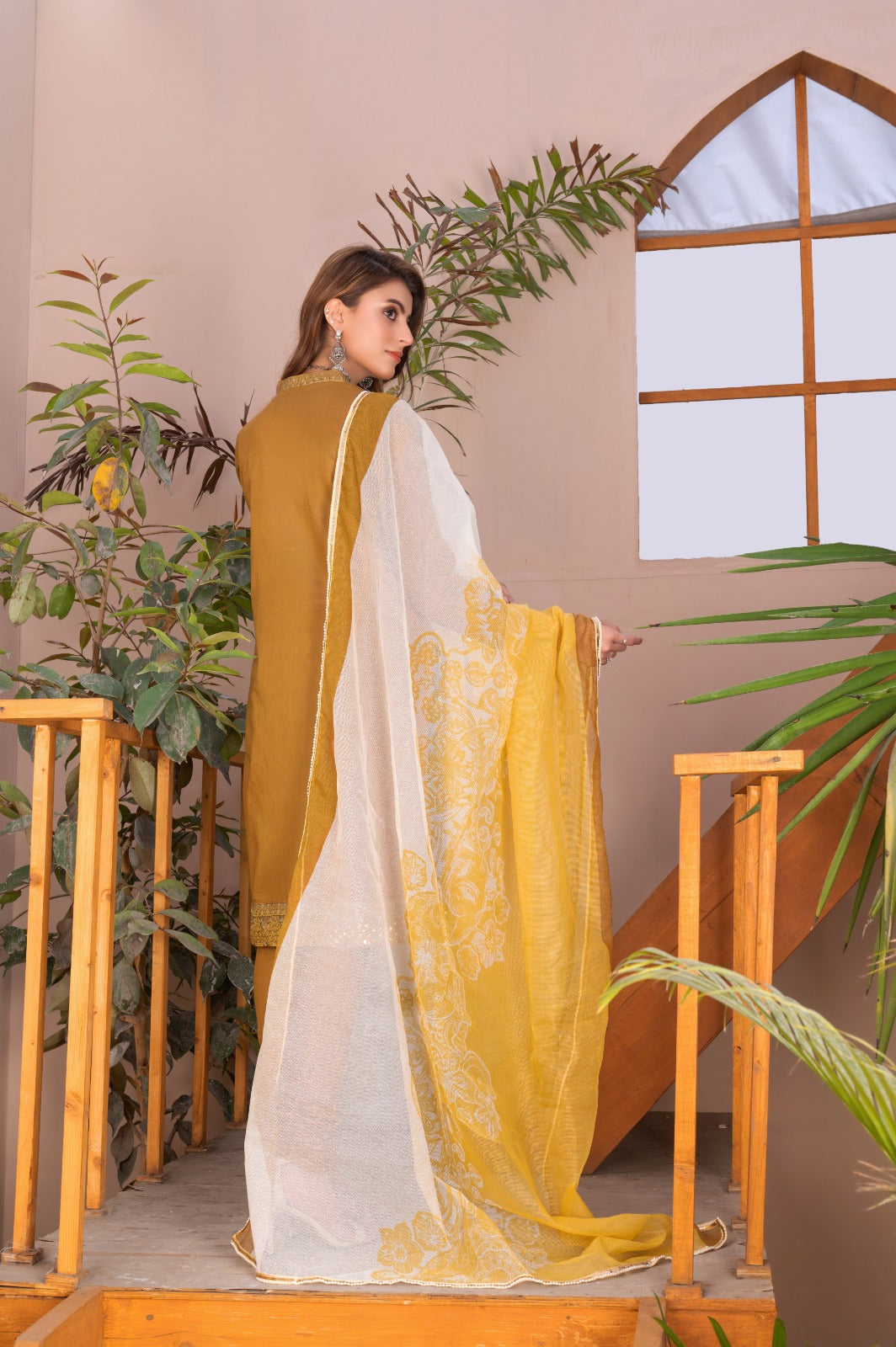 Embroidered | Lawn - Mustard