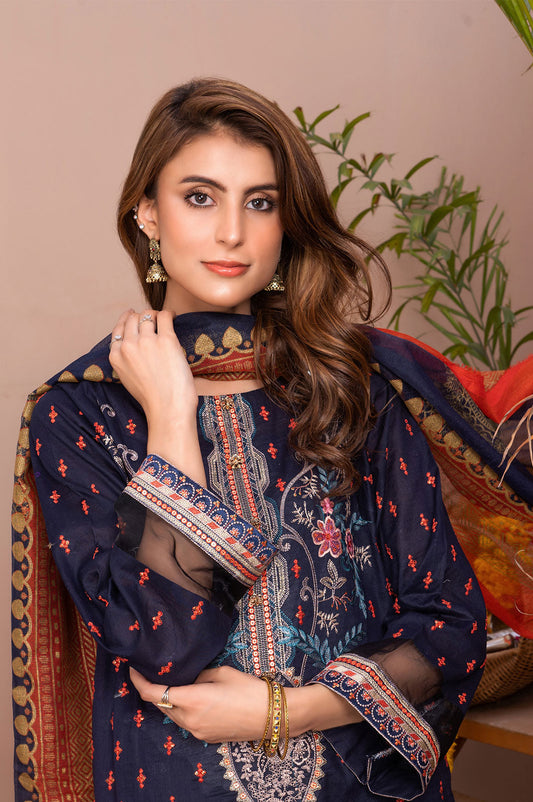 Embroidered | Lawn - Shabnam Noir