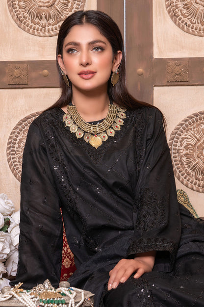 Siyah Aabroo | Lawn - Embroidered