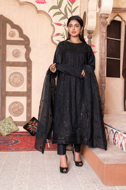 Siyah Aabroo | Lawn - Embroidered