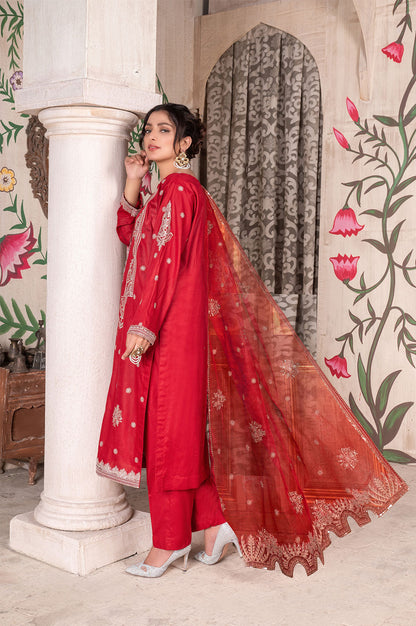 Embroidered | Lawn - Anarkali Surkh